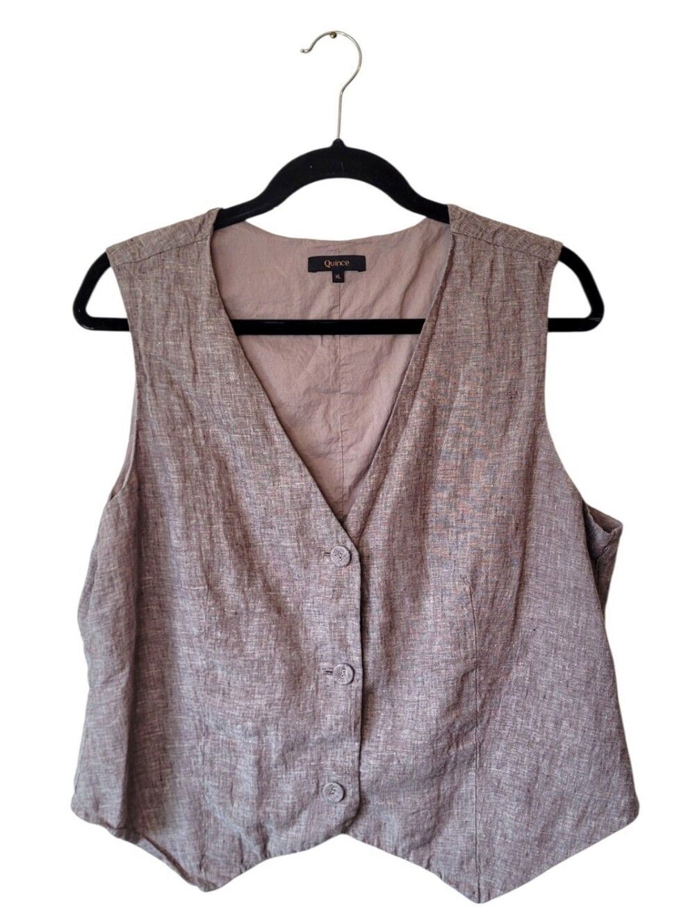 Quince Sleeveless Button-Front 100% Linen Size XL